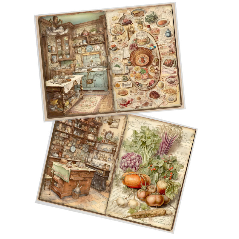 Cookbook Pumpkin Decoupage 800mm x 600mm