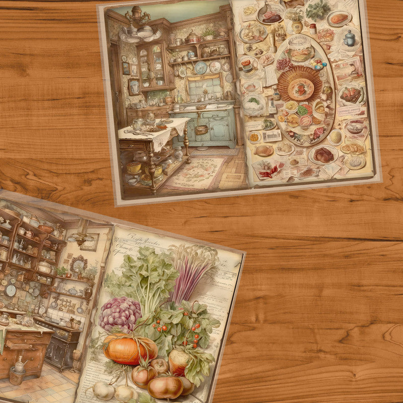 Cookbook Pumpkin Decoupage 800mm x 600mm