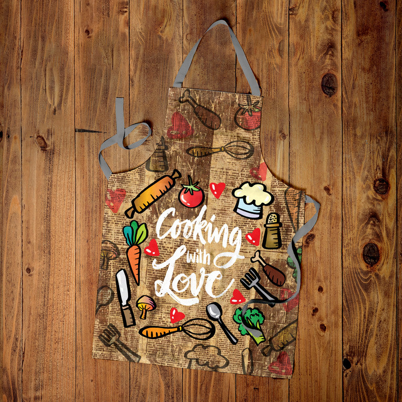 Cooking With Love Medium Length Apron