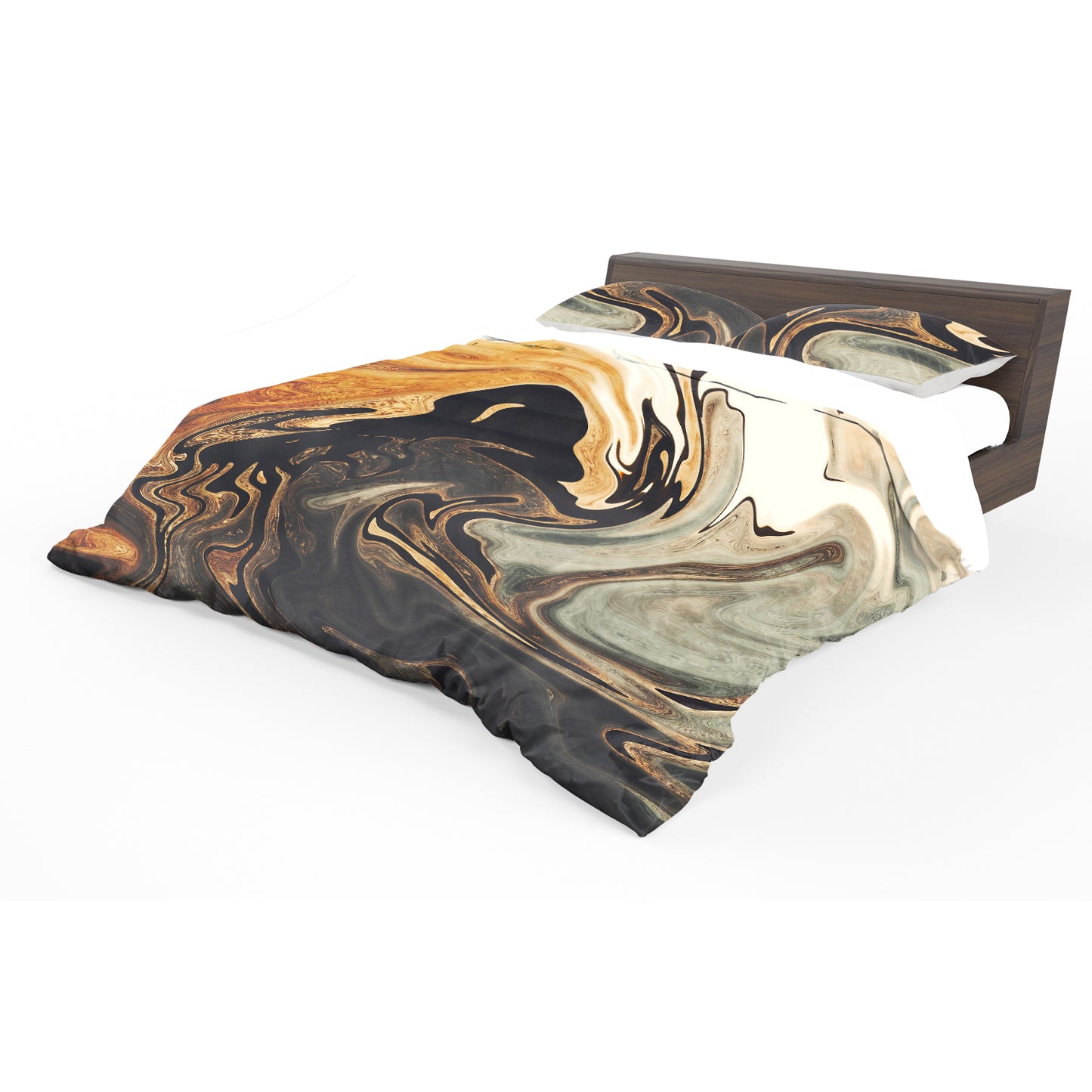 Copper Swirl Duvet Cover Set