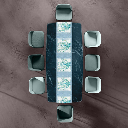 Coral Abstract Table Runner by Stella Bruwer