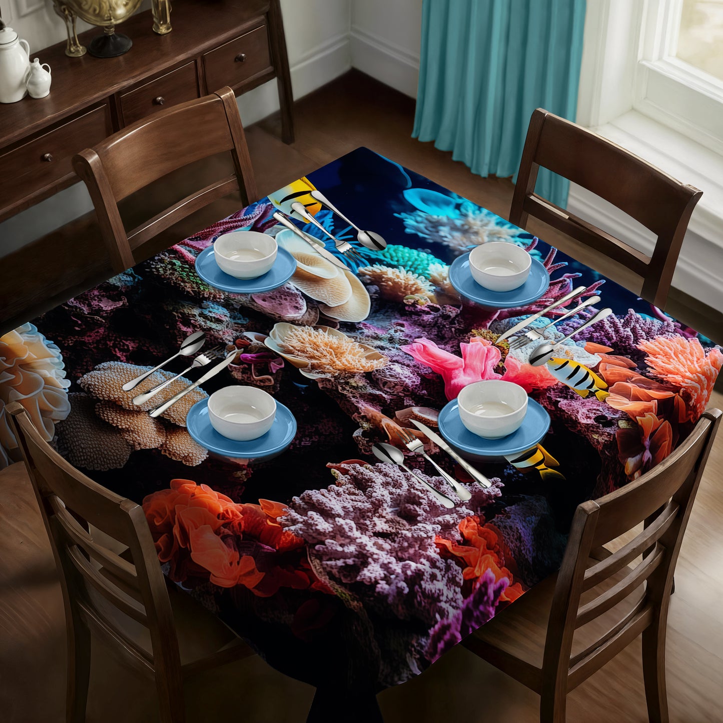 Coral Reef Square Tablecloth