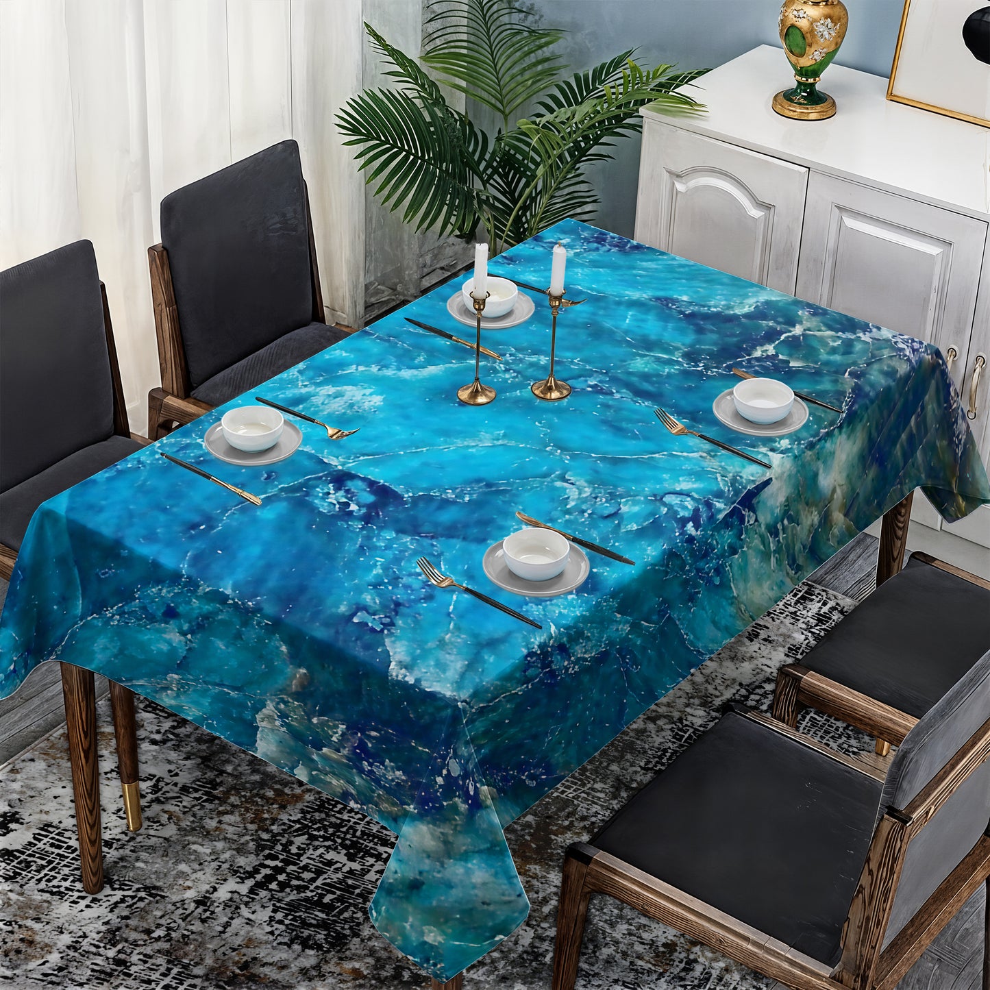 Cordelia Marble Rectangle Tablecloth