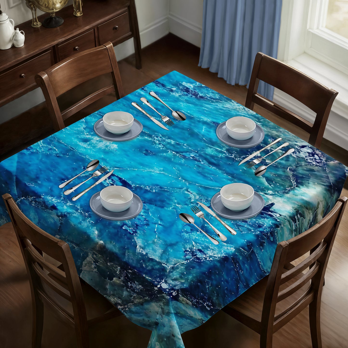 Cordelia Marble Square Tablecloth