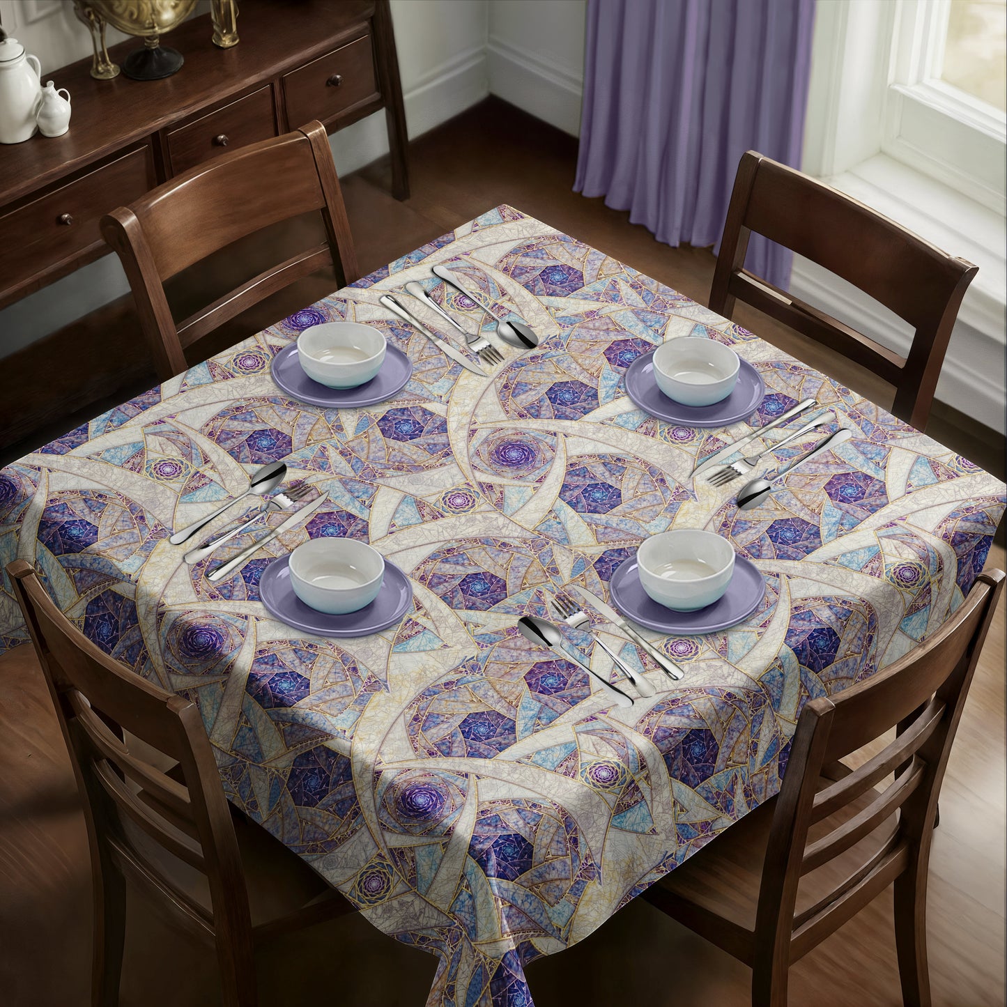 Cosmic Swirl Square Tablecloth