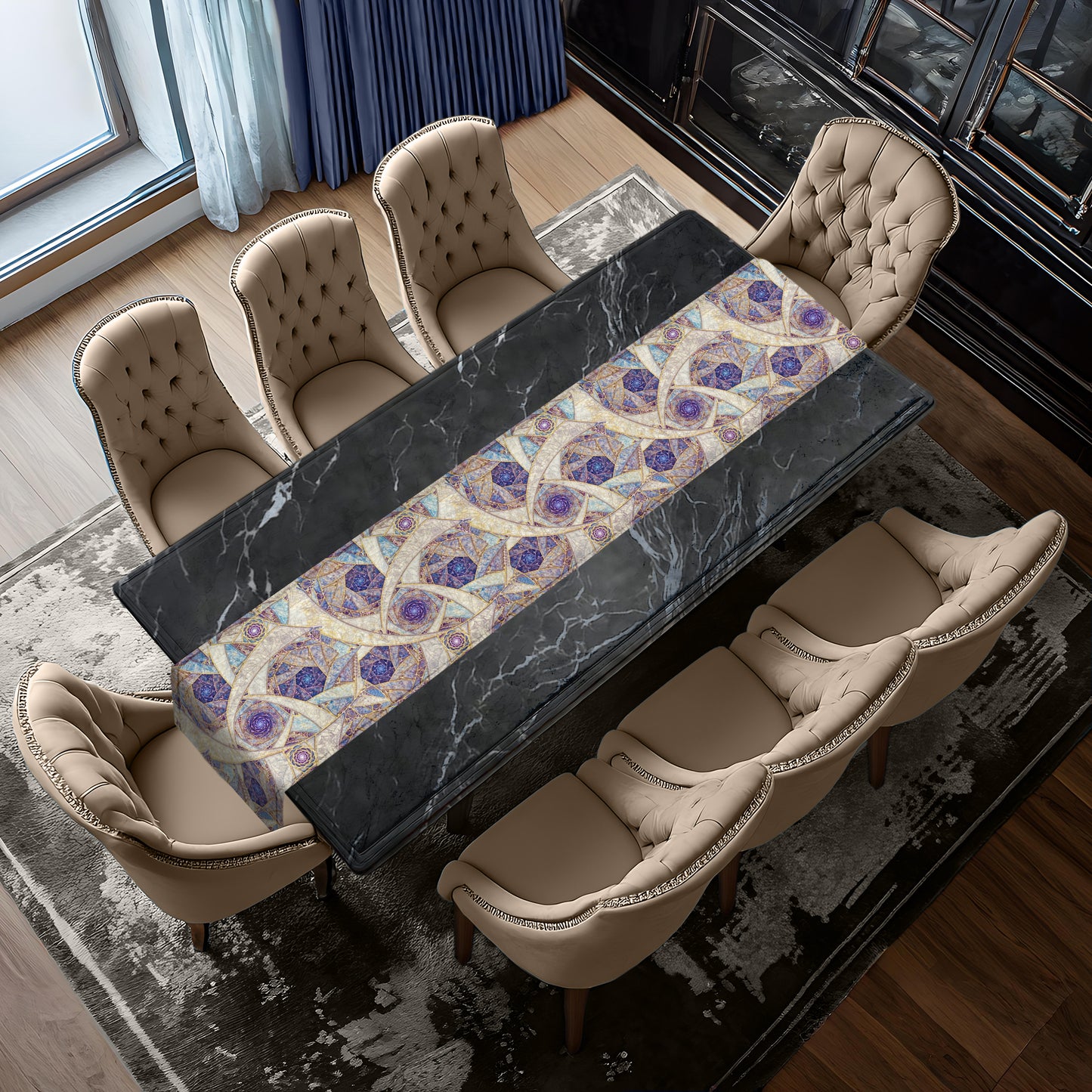 Cosmic Swirl Table Runner