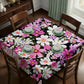 Cosmos on Black Square Tablecloth By Mark Van Vuuren