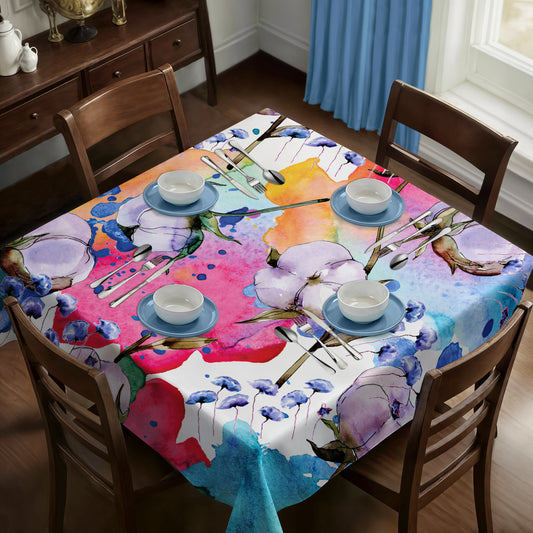 Cotton Blossoms Square Tablecloth