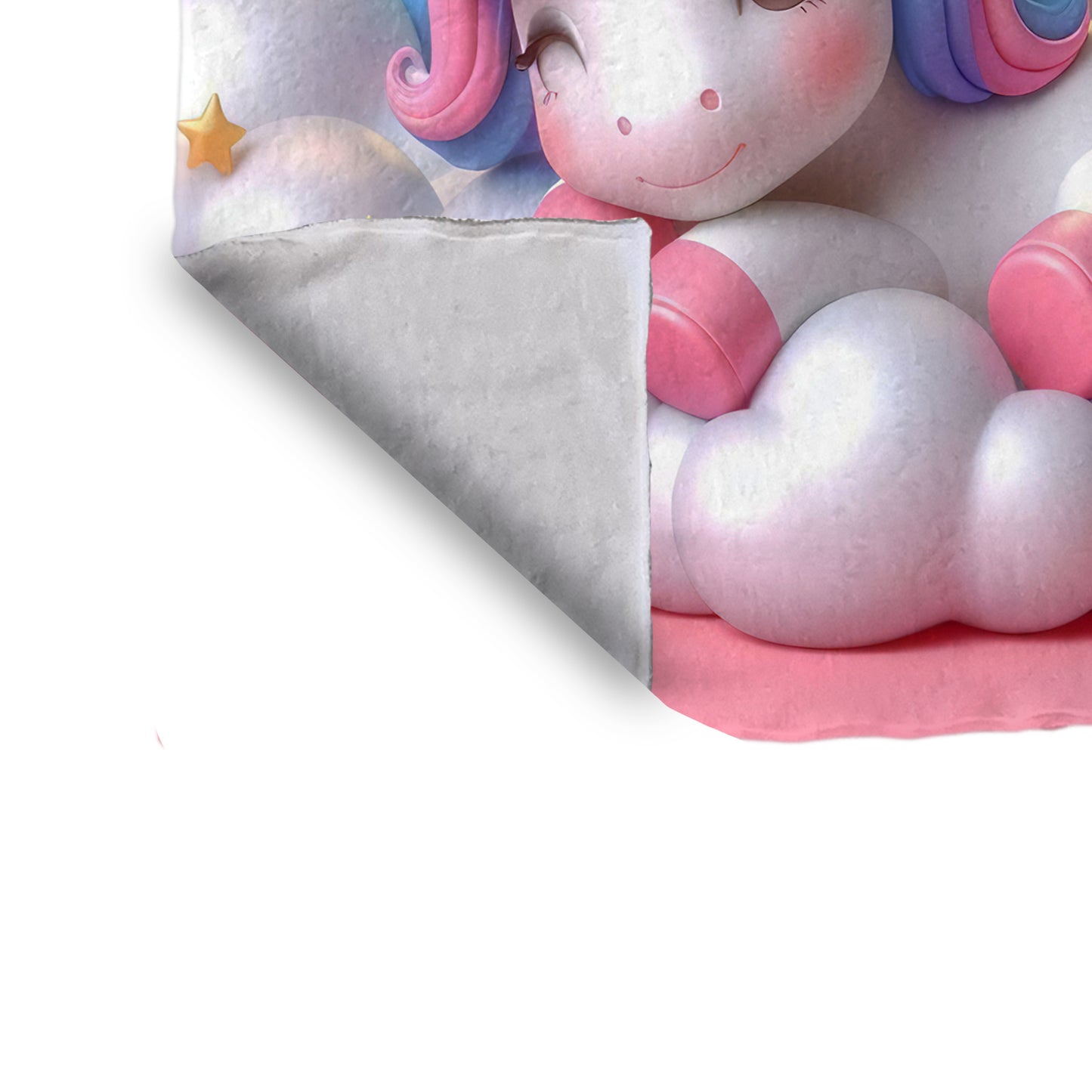 Cotton Candy Unicorn Minky Blanket