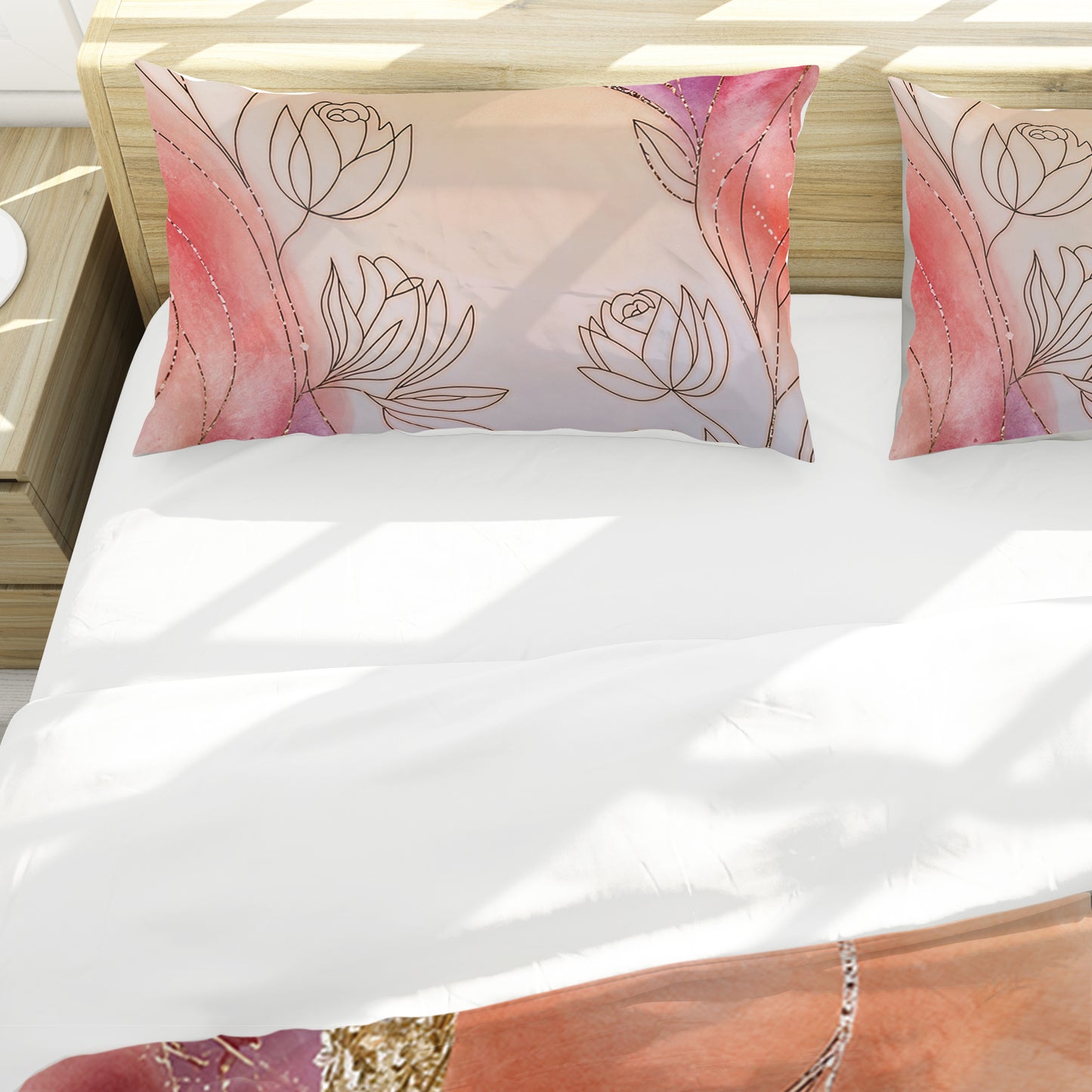 Cotton Flow Flowers Duvet Cover Set