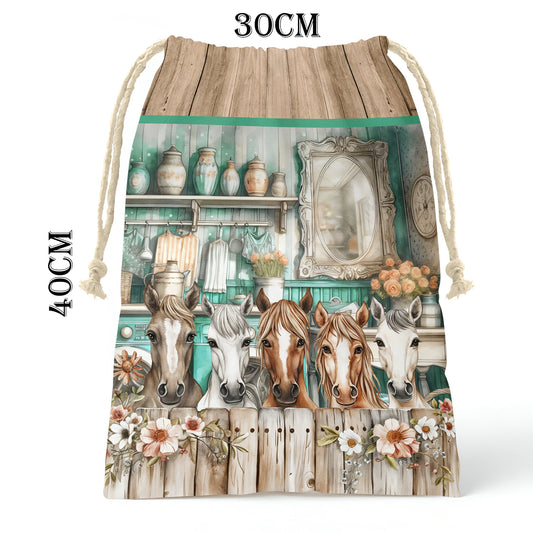 Country Cottage  Horse Gift Bag (Set of 2)