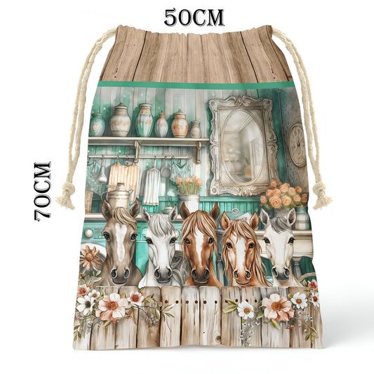 Country Cottage  Horse Gift Sack