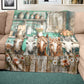 Country Cottage Horse Light Weight Fleece Blanket