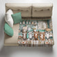 Country Cottage Horse Light Weight Fleece Blanket