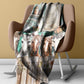 Country Cottage Horse Light Weight Fleece Blanket