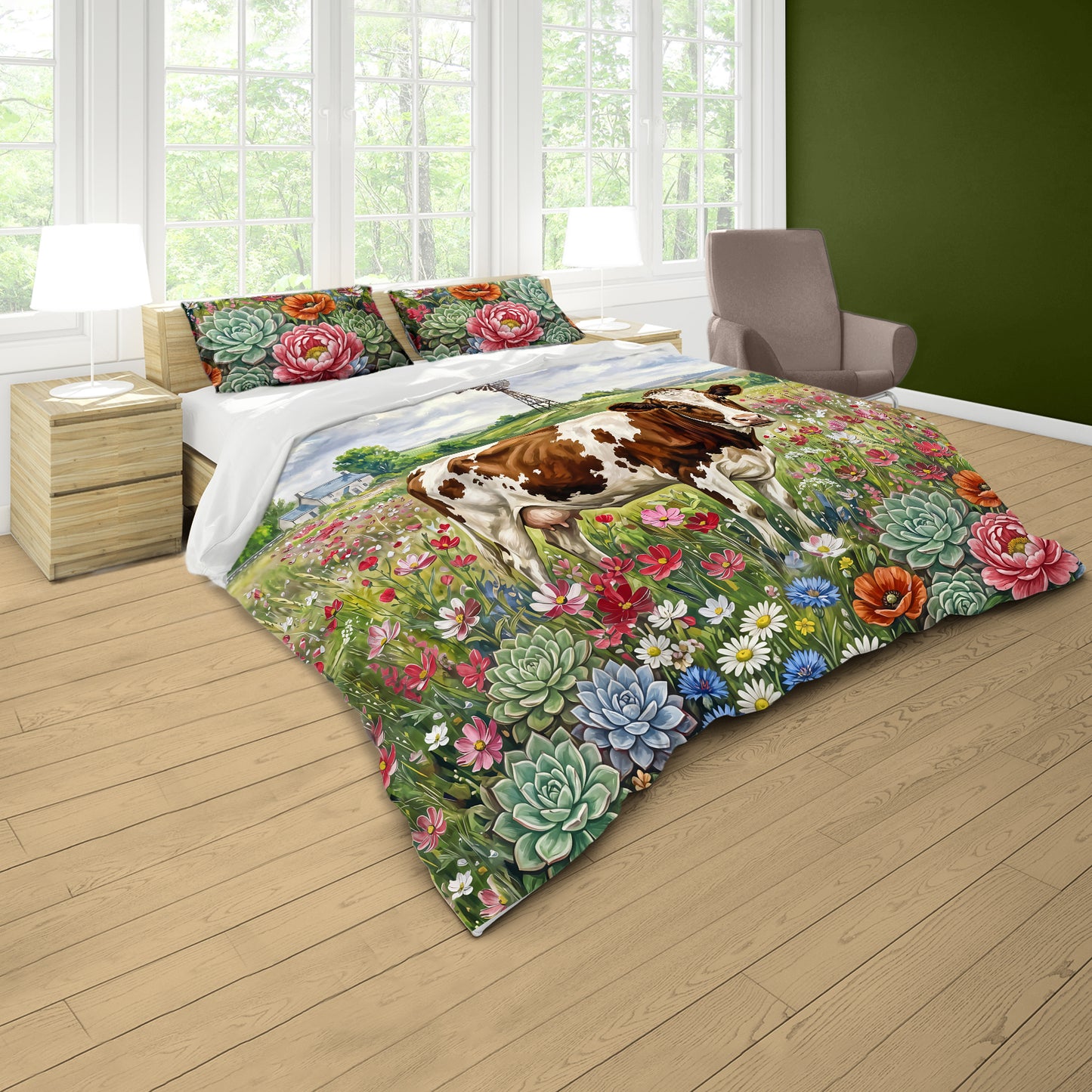 Countryside Cow Duvet Cover Set