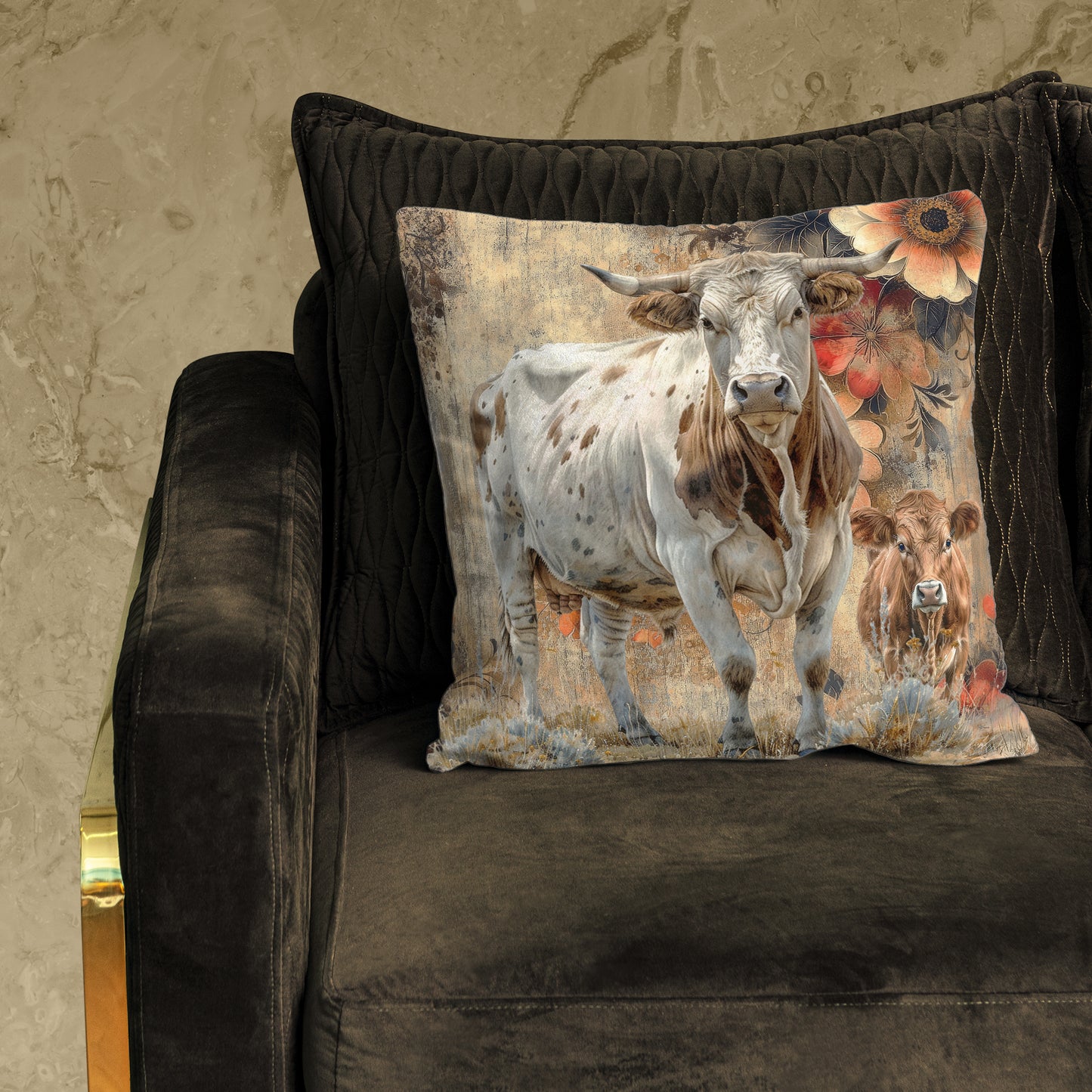 Cow & Calf Abstract Luxury Scatter by Mark van Vuuren