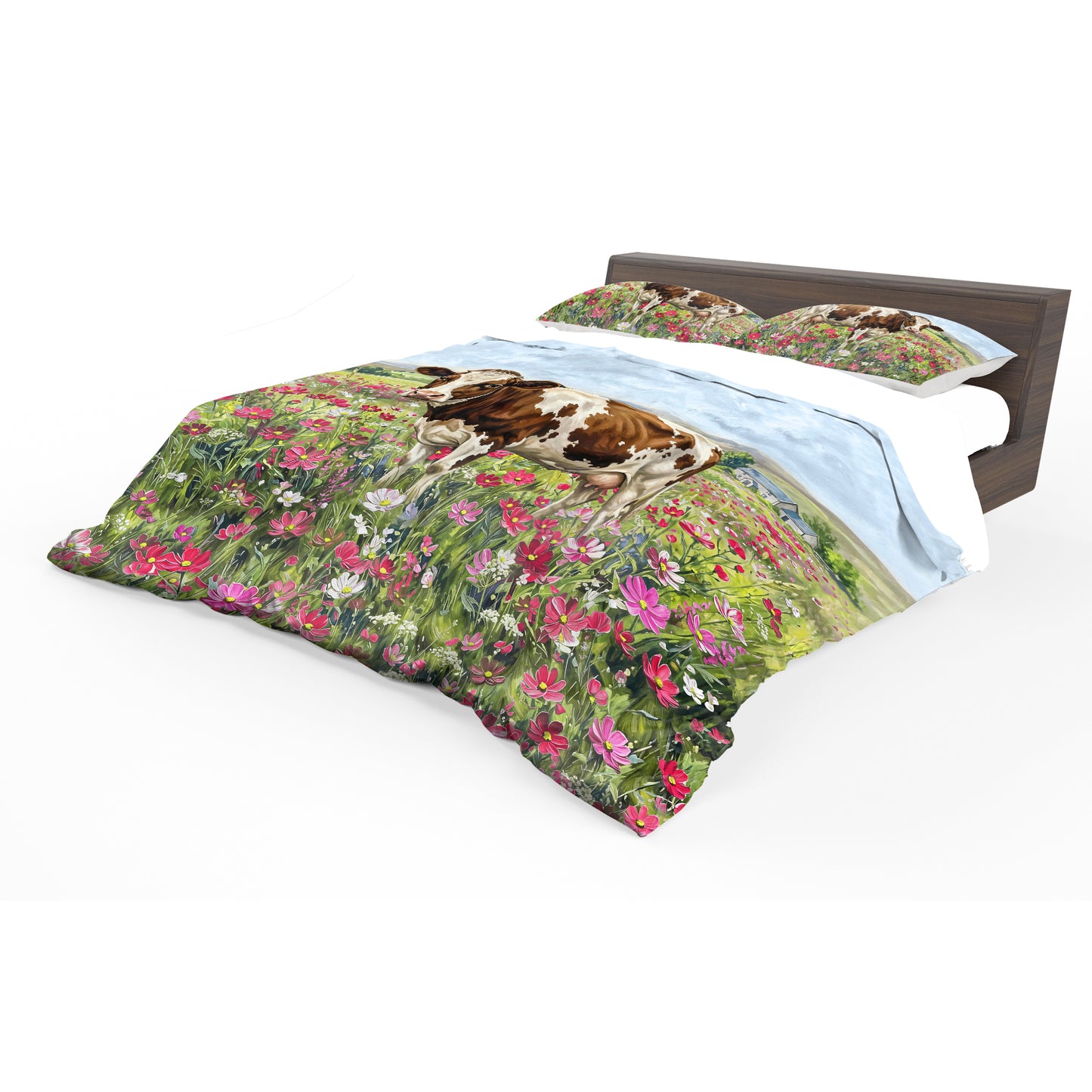 Cow & Cosmos Duvet Cover Set
