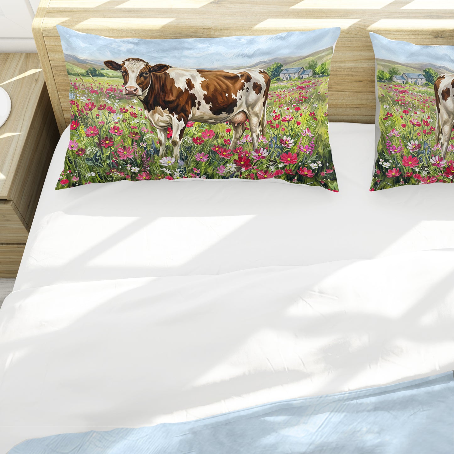 Cow & Cosmos Duvet Cover Set
