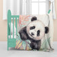 Cozy Panda Baby Fleece Blanket
