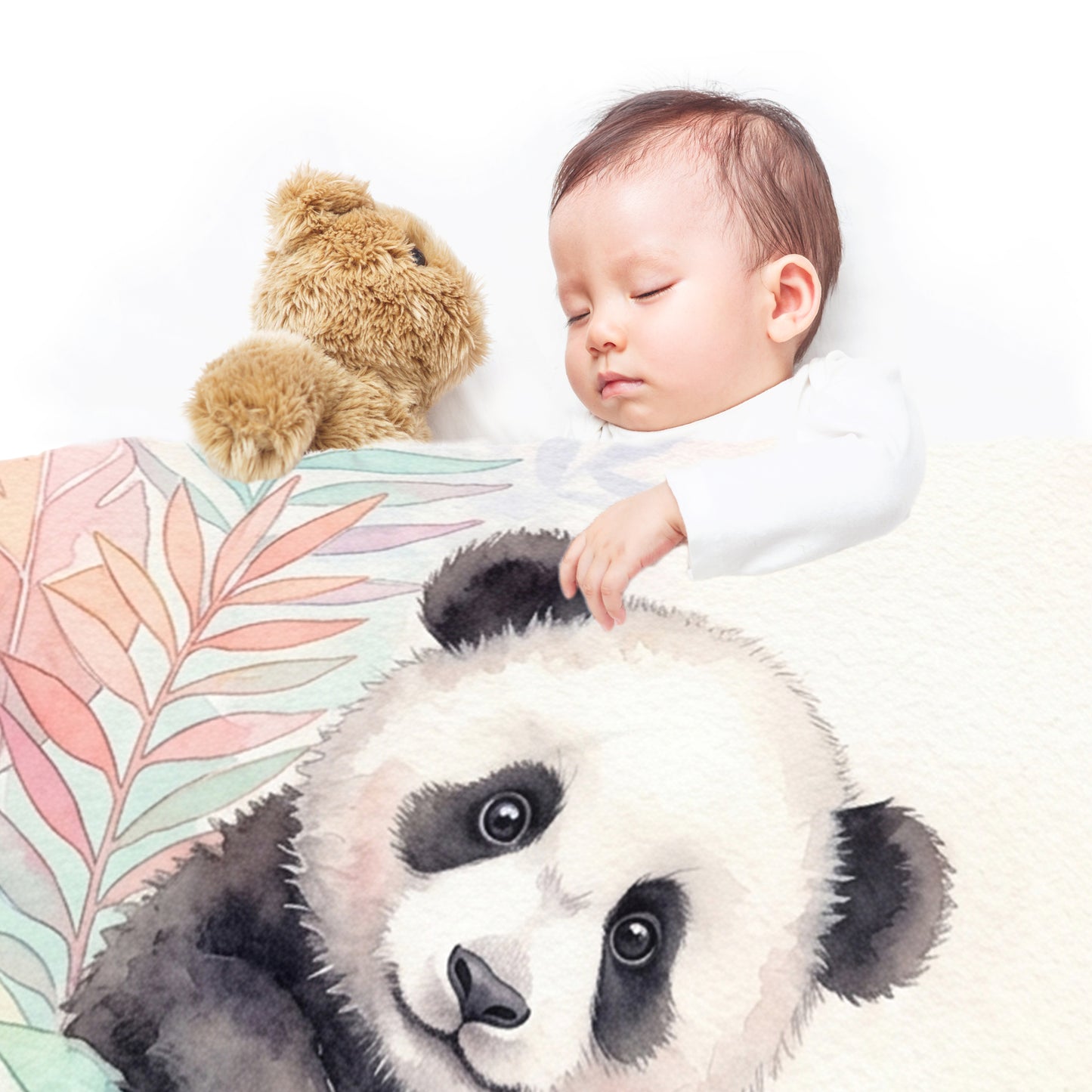 Cozy Panda Baby Fleece Blanket