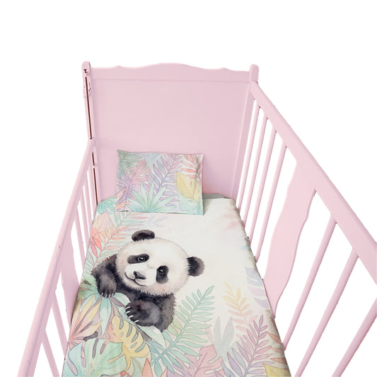 Cozy Panda Cot Set