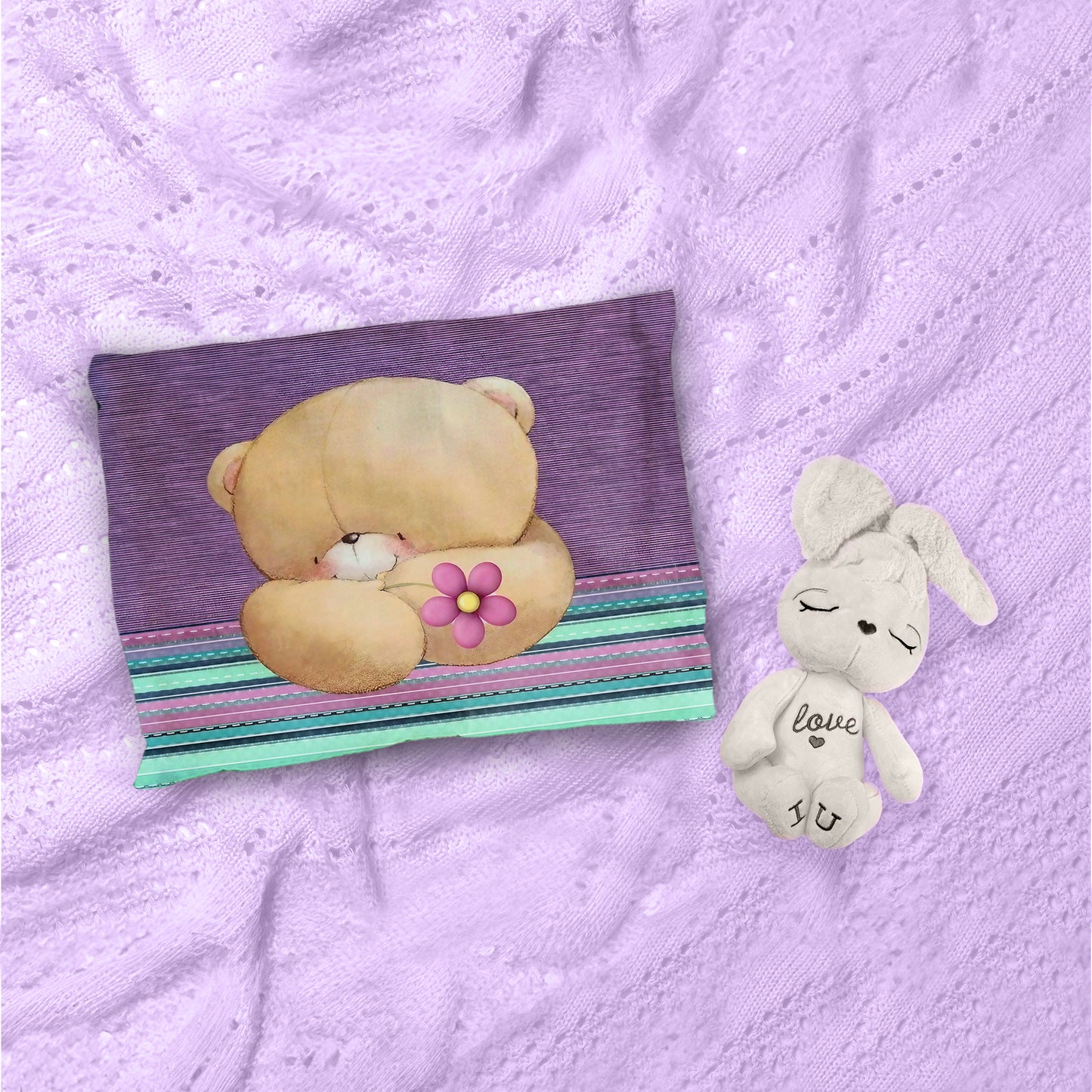 Cozy Teddy Bear Cot Set