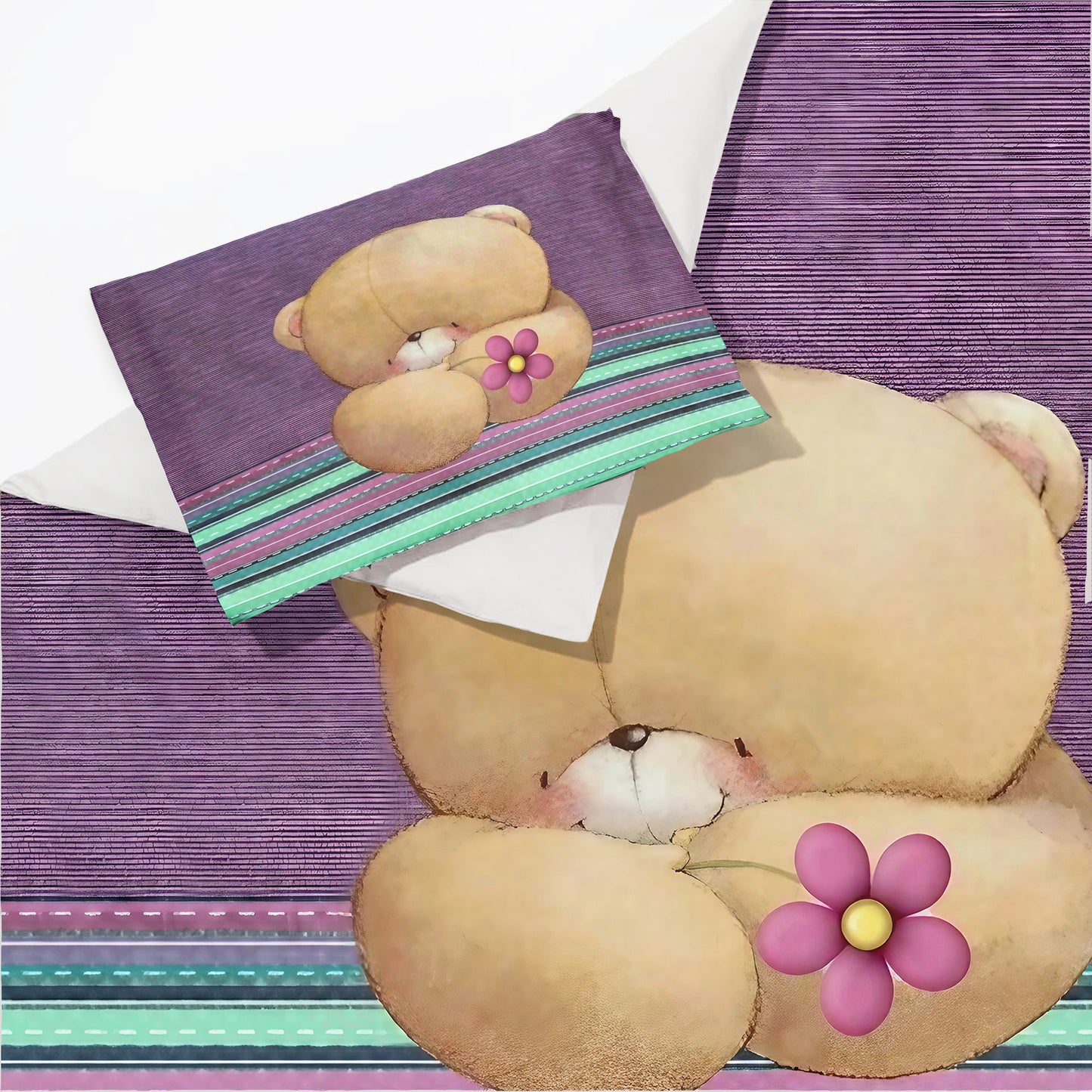 Cozy Teddy Bear Cot Set