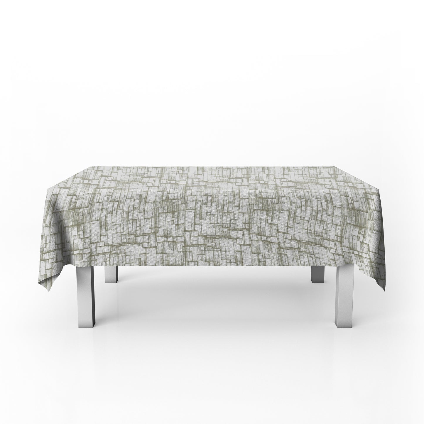 Crazy Srep Pattern on White Rectangle Tablecloth