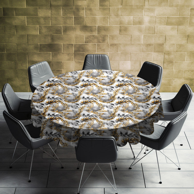 Grecian Leaves Round Tablecloth