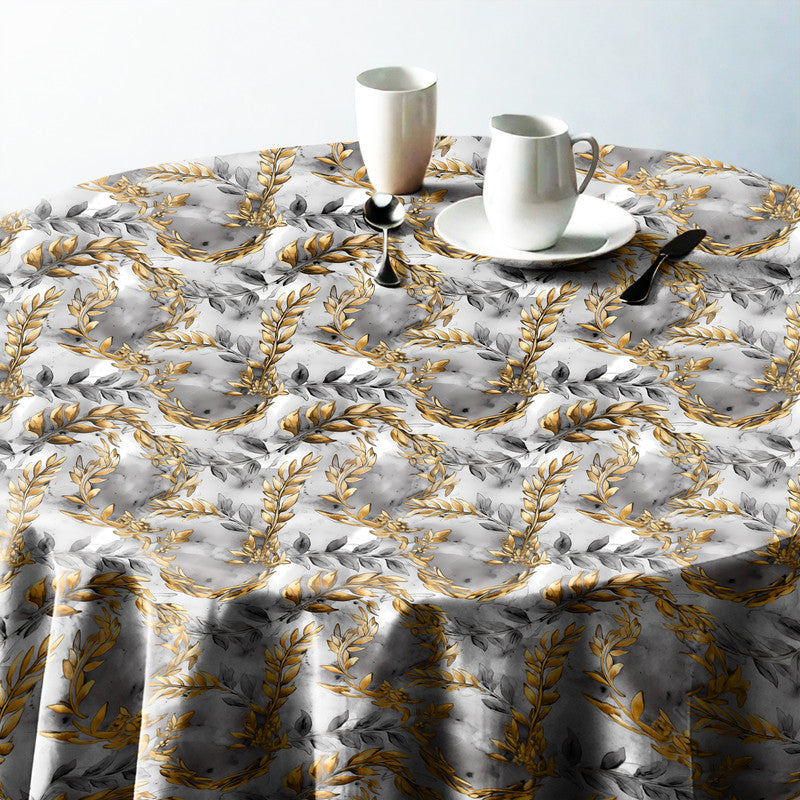 Grecian Leaves Round Tablecloth
