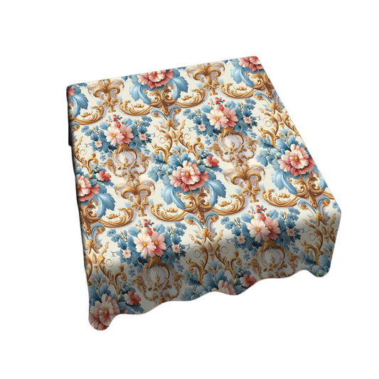Cream And Gold Deco Square Tablecloth