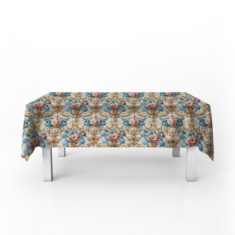 Cream And Gold Rectangle Tablecloth