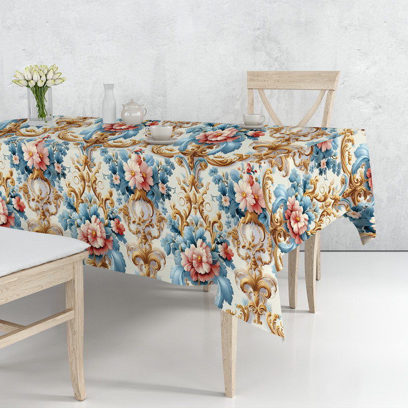 Cream And Gold Rectangle Tablecloth