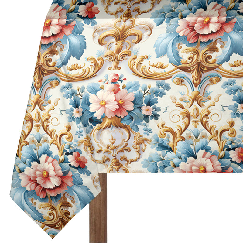 Cream And Gold Rectangle Tablecloth