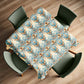 Cream And Light Aqua Square Tablecloth