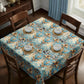 Cream And Light Aqua Square Tablecloth