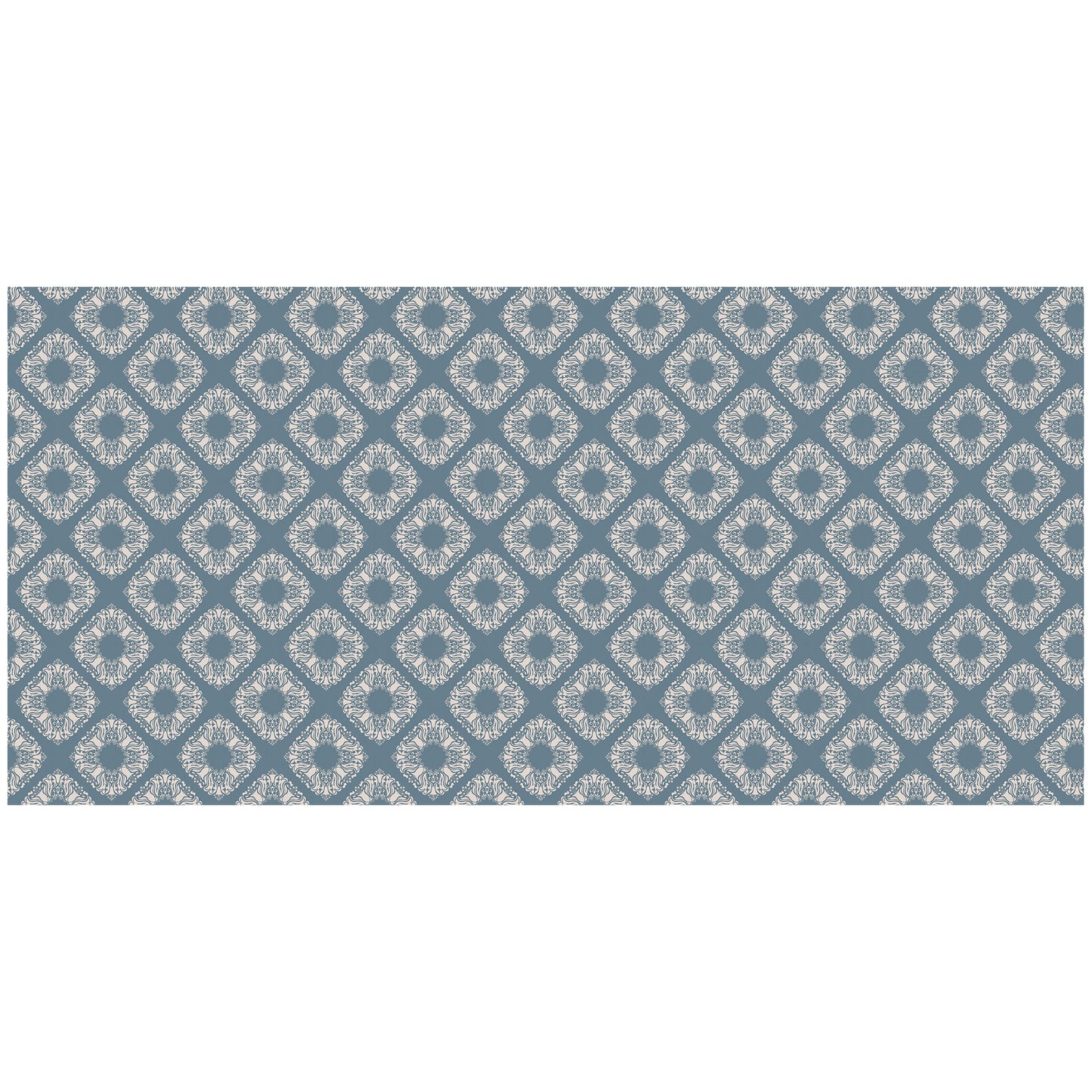 Cream Block Pattern on Sage Green 3m Rectangle Tablecloth