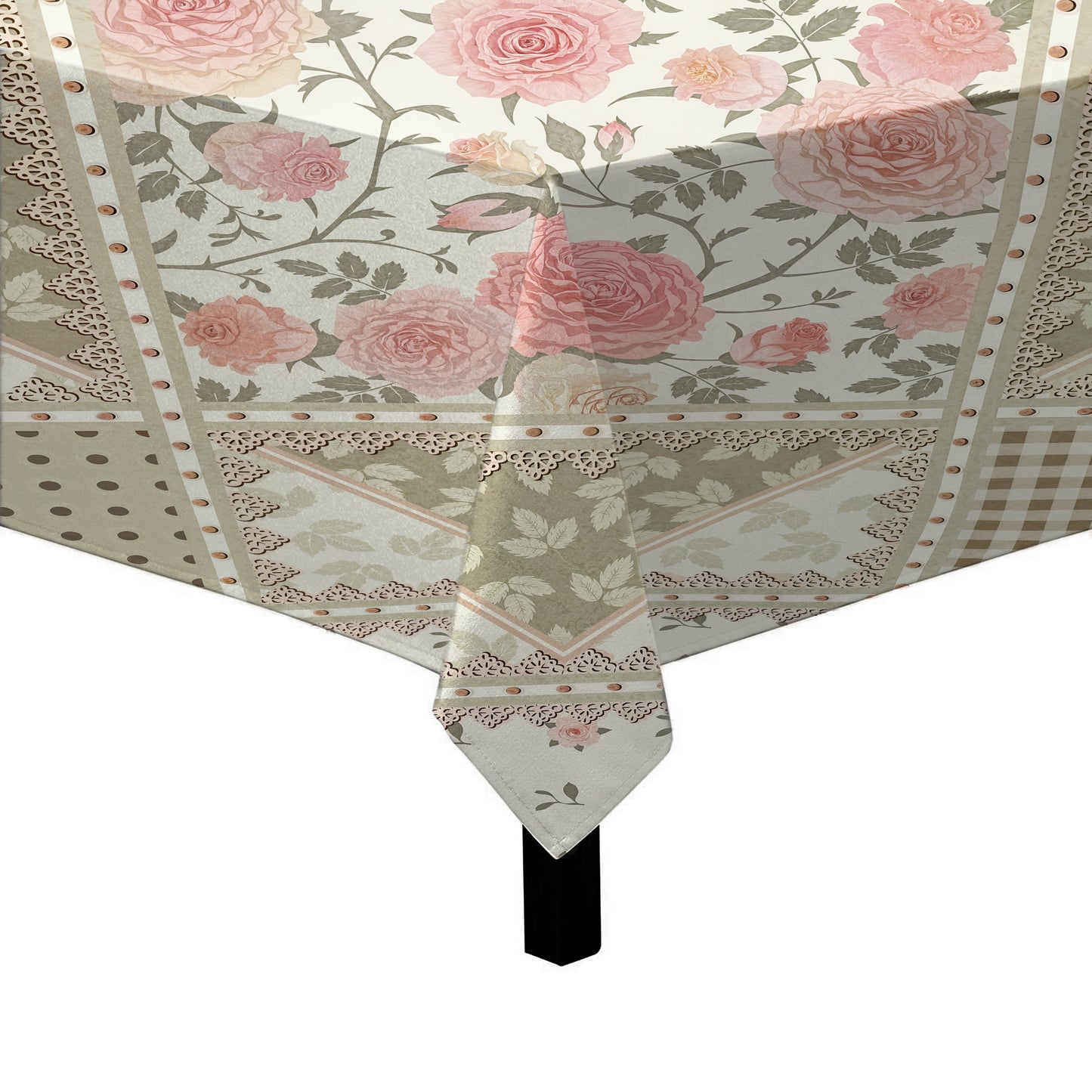 Cream Lace Pattern Square Tablecloth