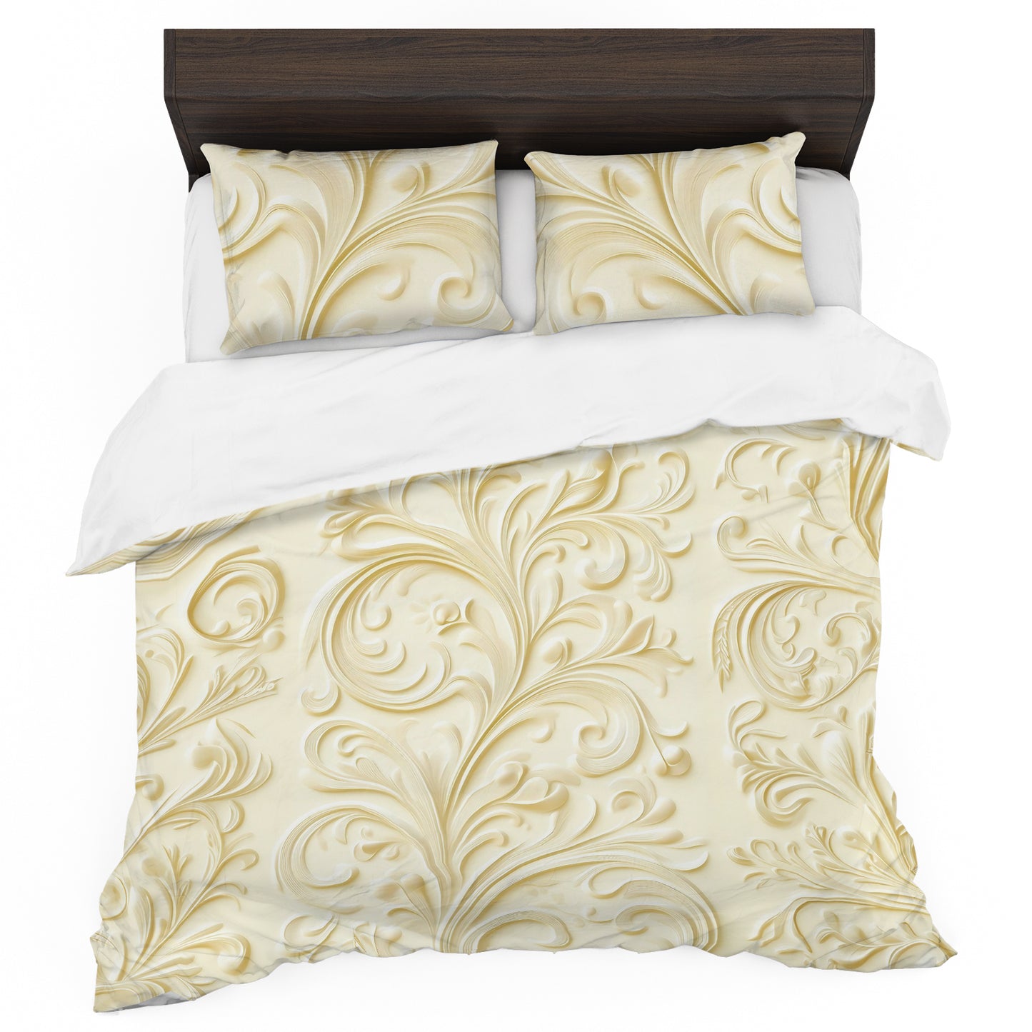 Cream Pattern Duvet Cover Set