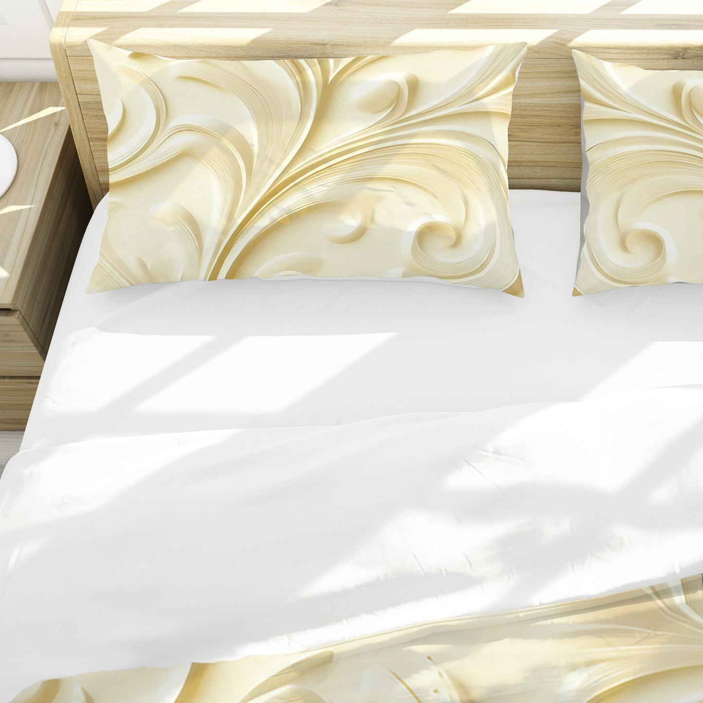 Cream Pattern Duvet Cover Set