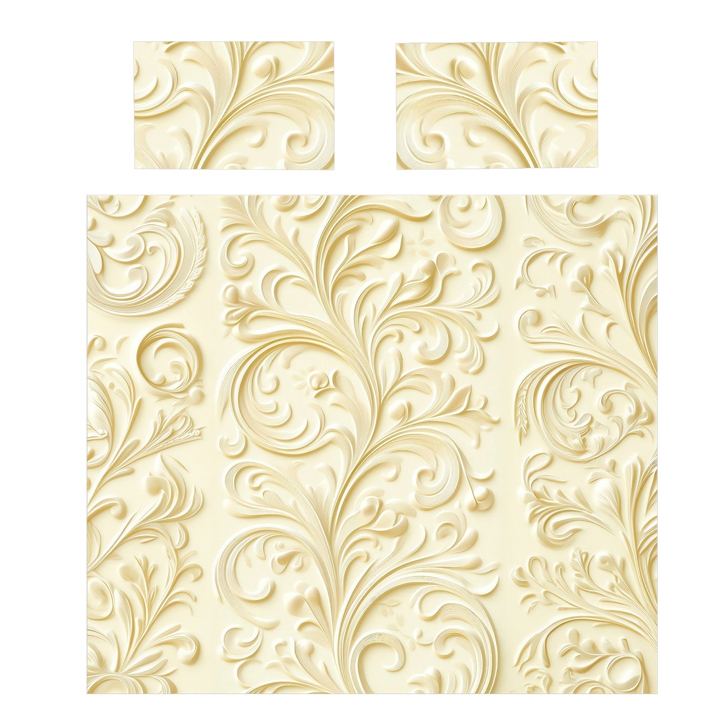 Cream Pattern Duvet Cover Set
