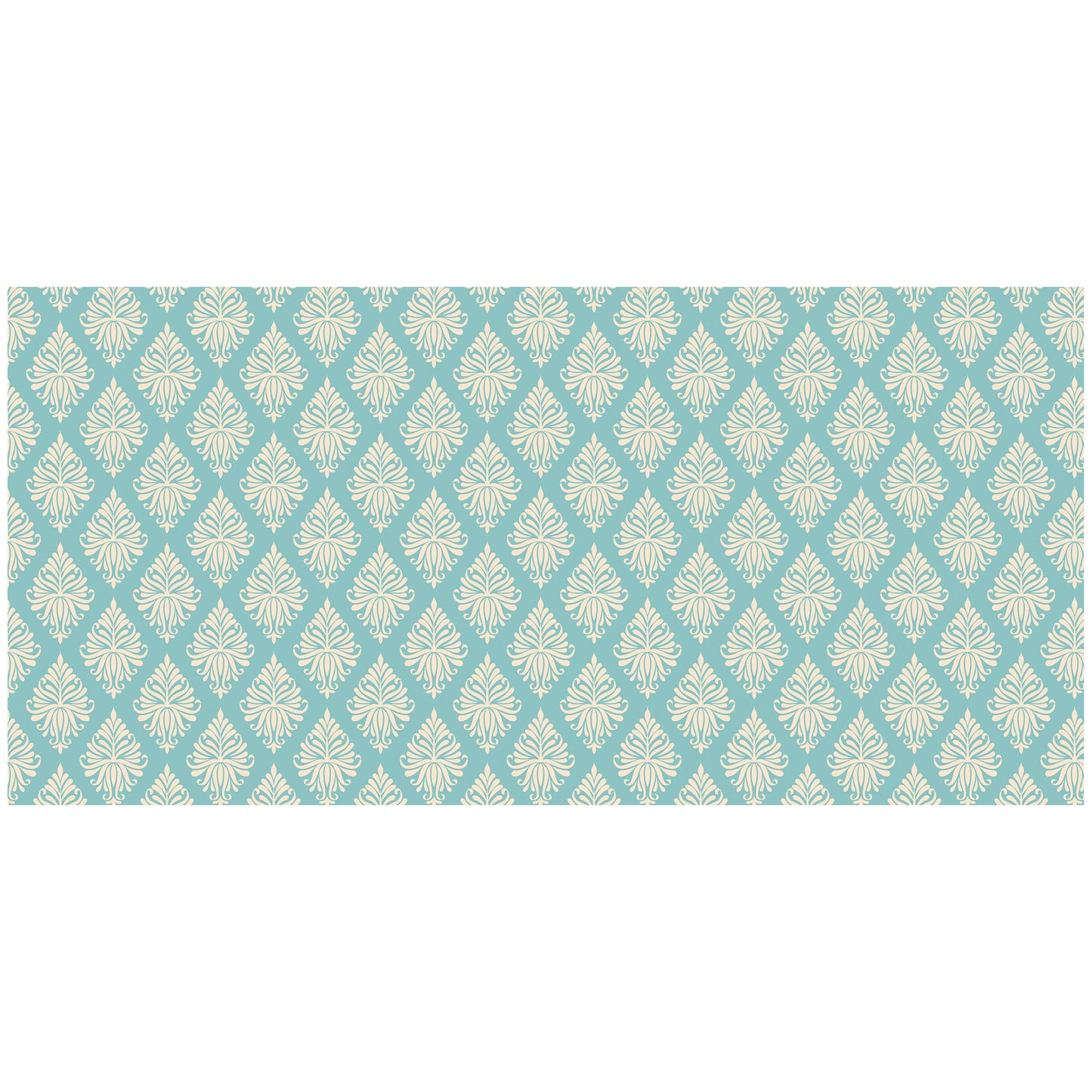 Cream Pattern on Sage Green 3m Rectangle Tablecloth