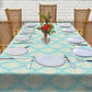 Cream Pattern on Sage Green 3m Rectangle Tablecloth