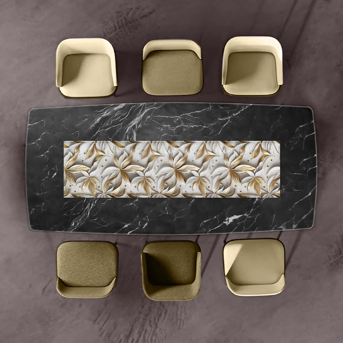 Cream Petals 160cm Table Runner