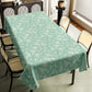 Cream Rose on Sage Green Rectangle Tablecloth