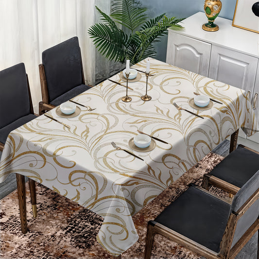 Cream Swirls Rectangle Tablecloth