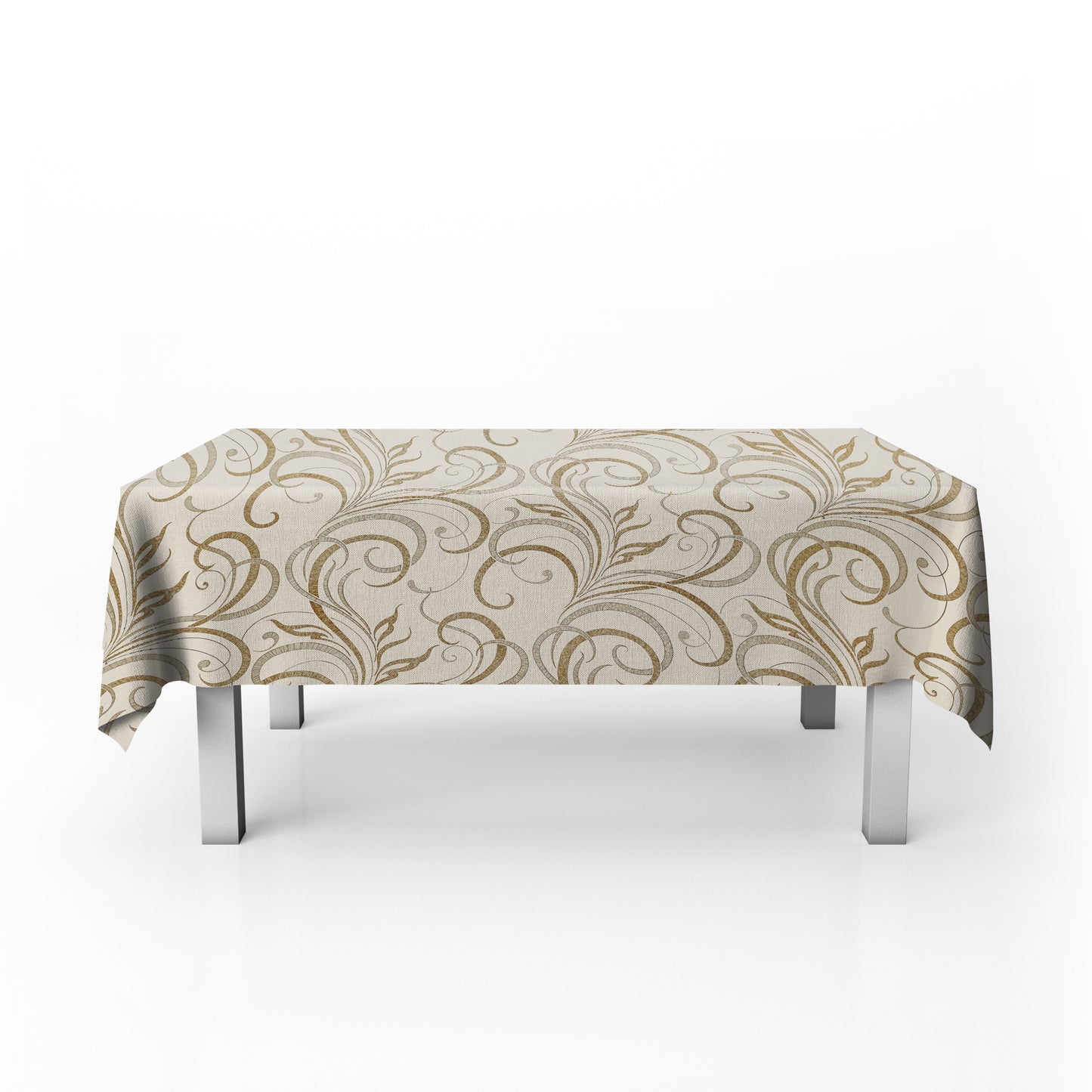 Cream Swirls Rectangle Tablecloth