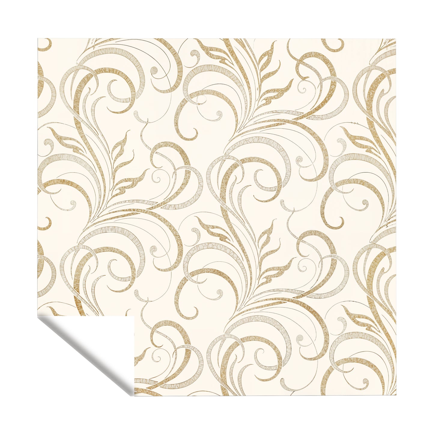 Cream Swirls Square Tablecloth