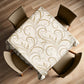 Cream Swirls Square Tablecloth